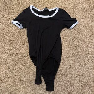 Black and White Short Sleeve Bodysuit